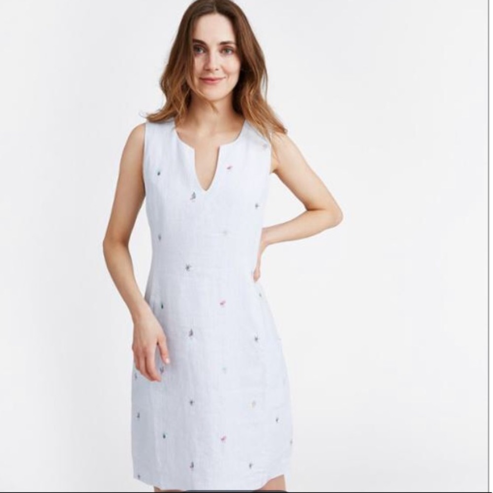 ELAYNA NOTCH NECK SHIFT DRESS UK12 US8